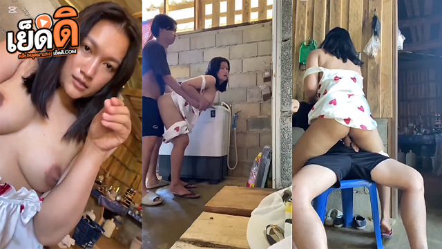 คลิปหลุด เย็ดกันหน้าบ้านซะเลย ป้าข้างบ้านสนิทกันมาตั้งแต่ย้ายมาใหม่ๆ ชวนหนุ่มข้างบ้านมาเย็ด โดนกระแทกเย็ดนมโยกเลย มาตอนนี้อยากอมควยผมซะแล้วเป็นงานซะด้วยรุ่นนี้